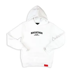 Marathon Registered Kid's Hoodie - White/Black