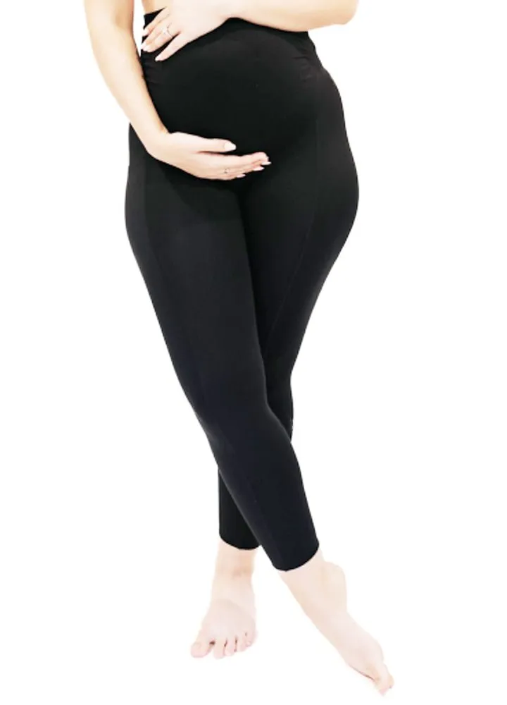 Maternity Leggings with Pocket Full Length – Black