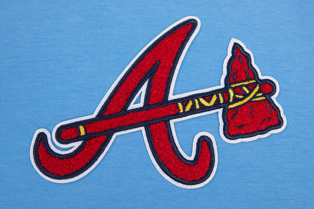 MLB ATLANTA BRAVES CLASSIC CHENILLE MEN'S PO HOODIE (UNIVERSITY BLUE)