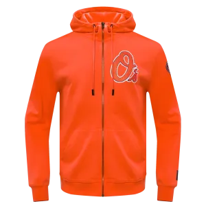 MLB BALTIMORE ORIOLES CLASSIC CHENILLE MEN'S FZ PO HOODIE (ORANGE)