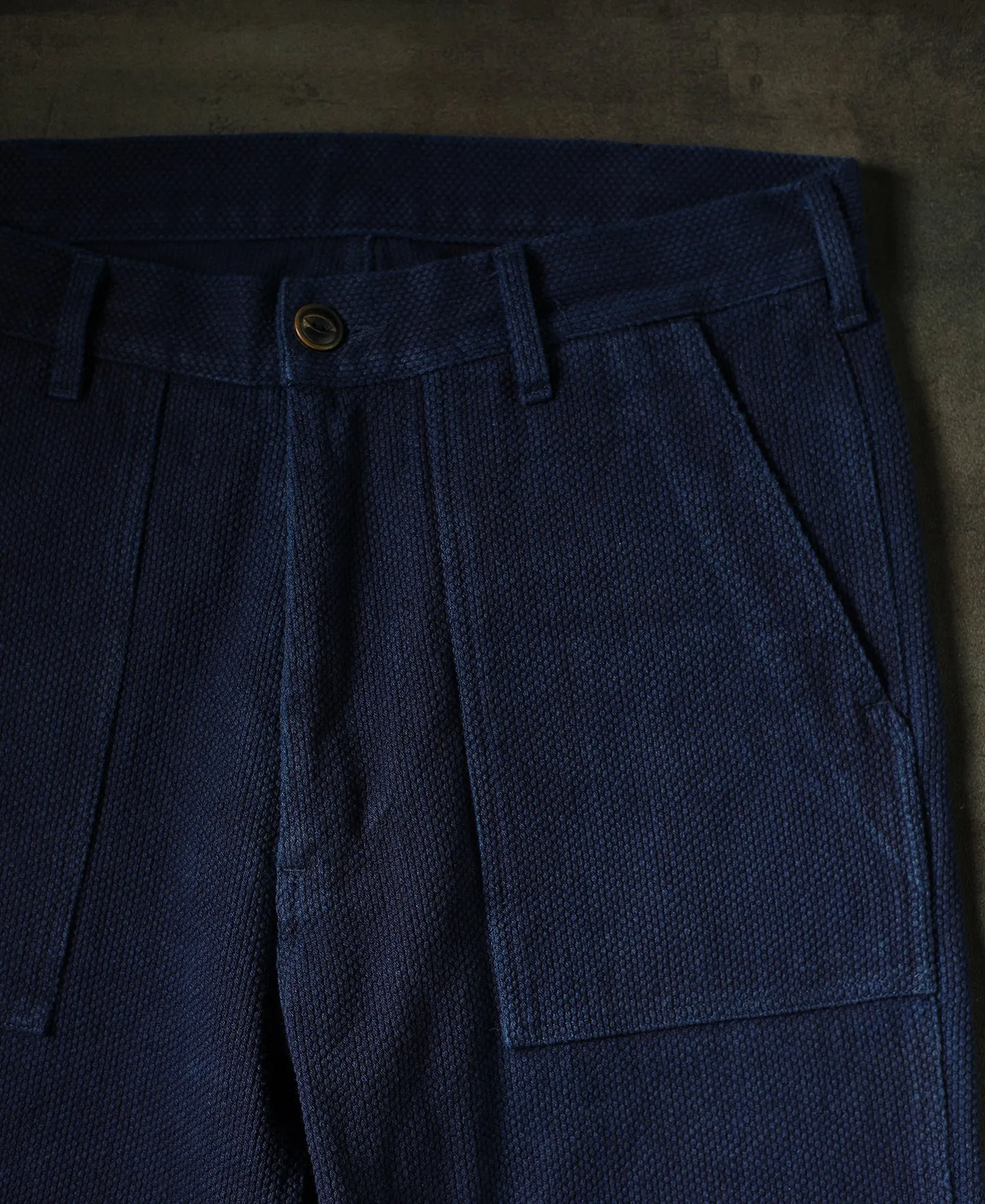 OG-107 Fatigue Pants - Indigo-Dyed Sashiko Version