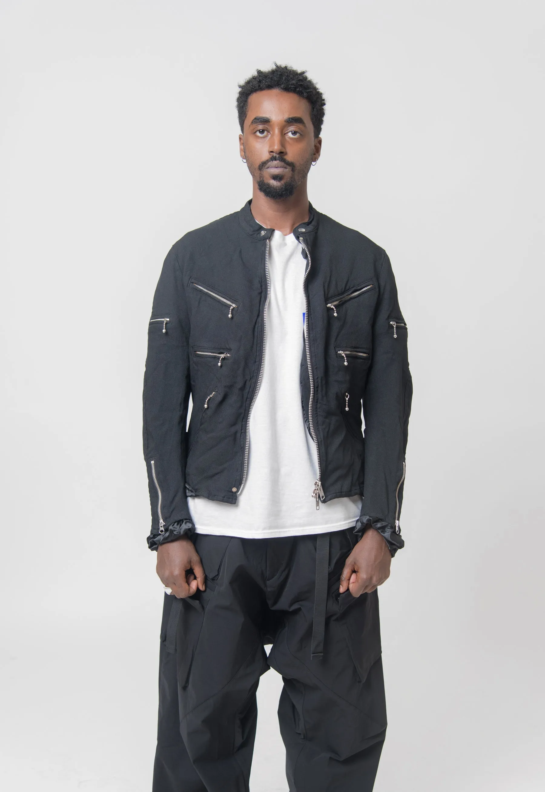 Overdyed Moto Jacket Black WL-J028