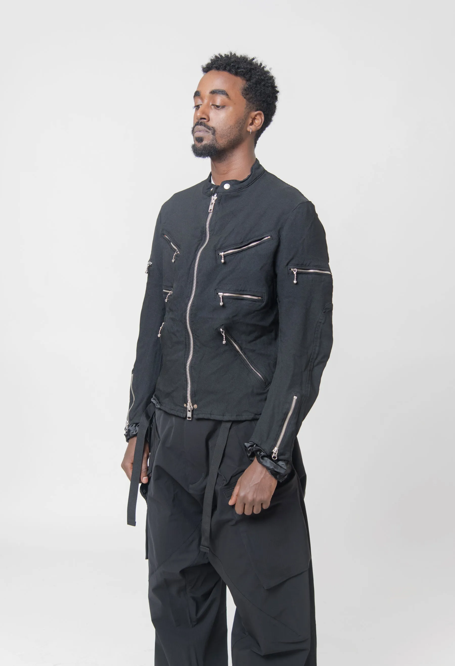 Overdyed Moto Jacket Black WL-J028