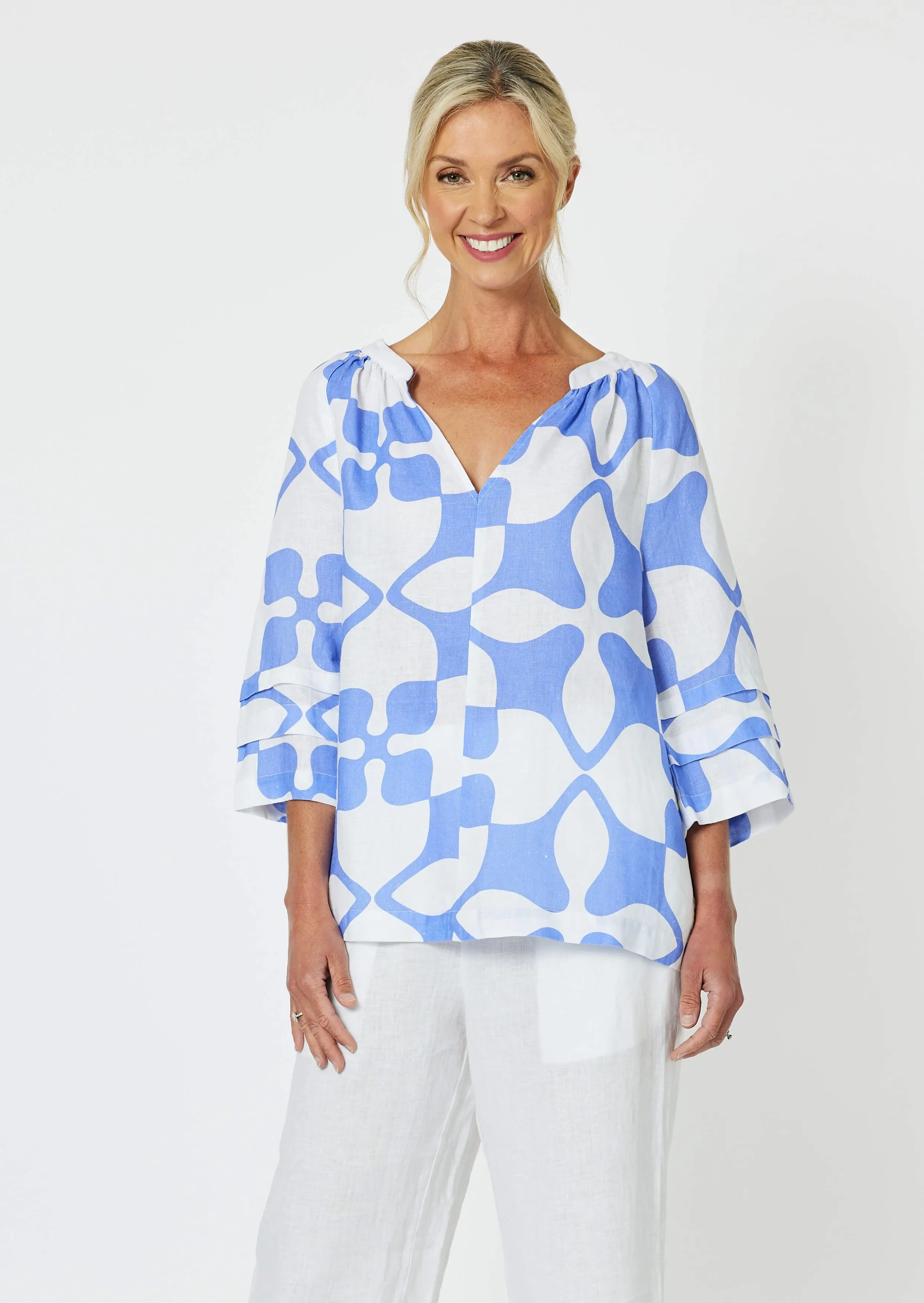 Pantile Print Top