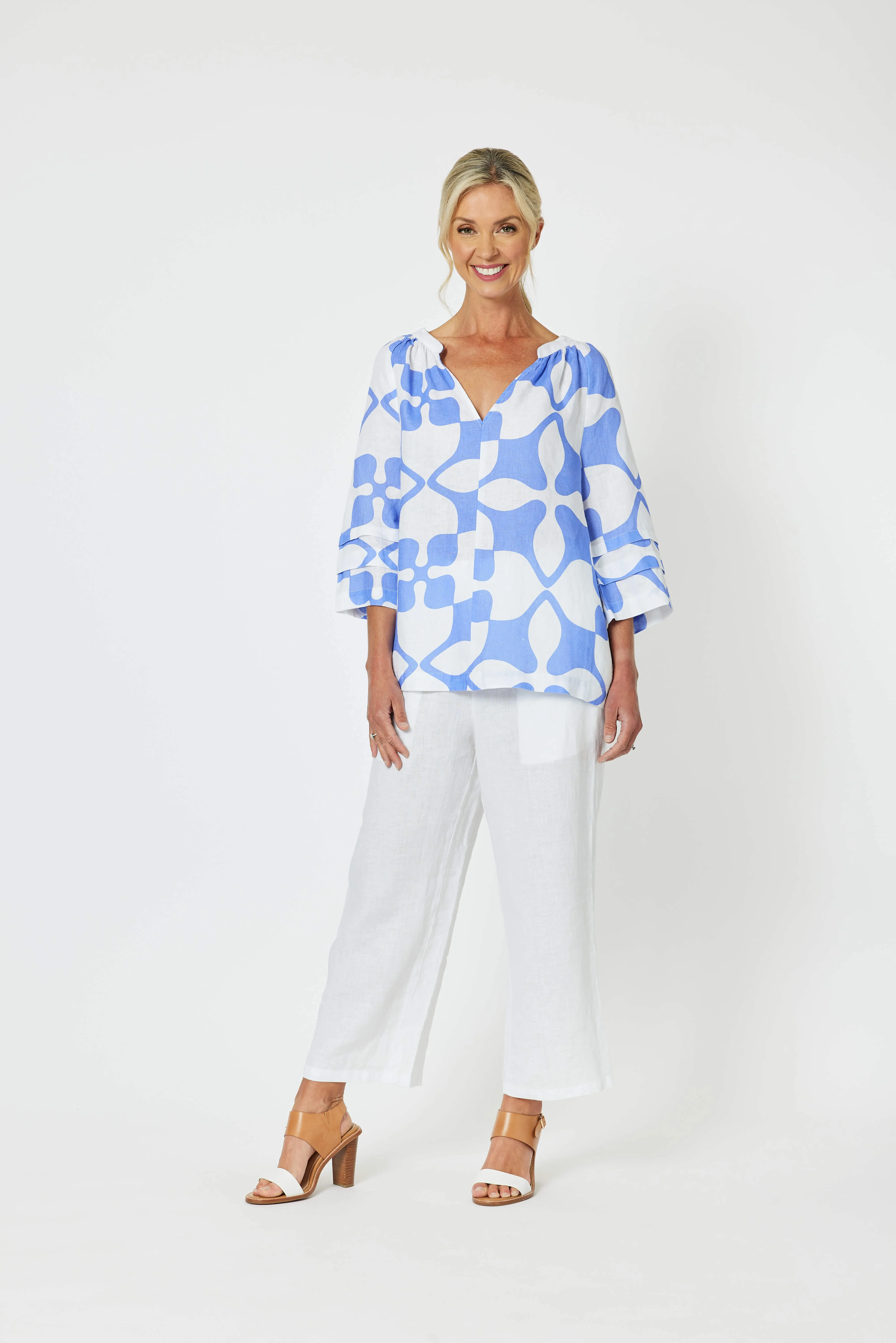 Pantile Print Top