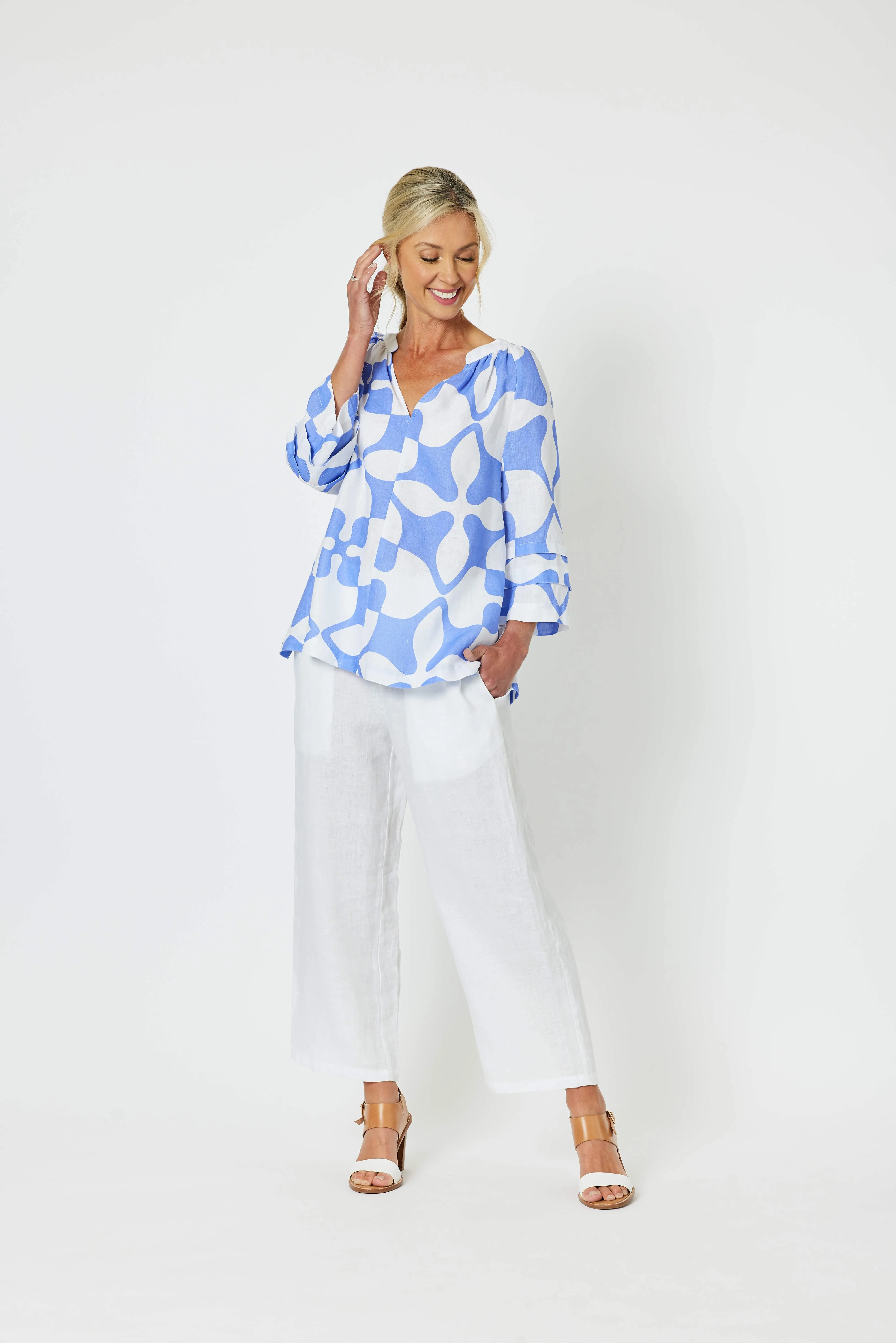 Pantile Print Top