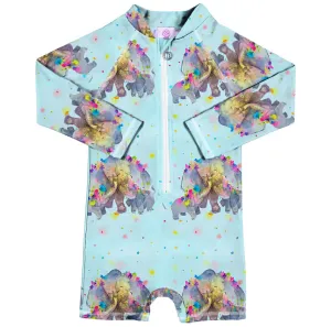 PREORDER Confetti Elephants Unisex Long Sleeve Zip Swimmers (Ships w/c 2nd Dec)