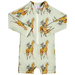 PREORDER Giraffe Koala Unisex Long Sleeve Zip Swimmers (Ships w/c 2nd Dec)