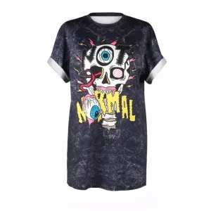 Punk Rock Skull Printed Tees v15