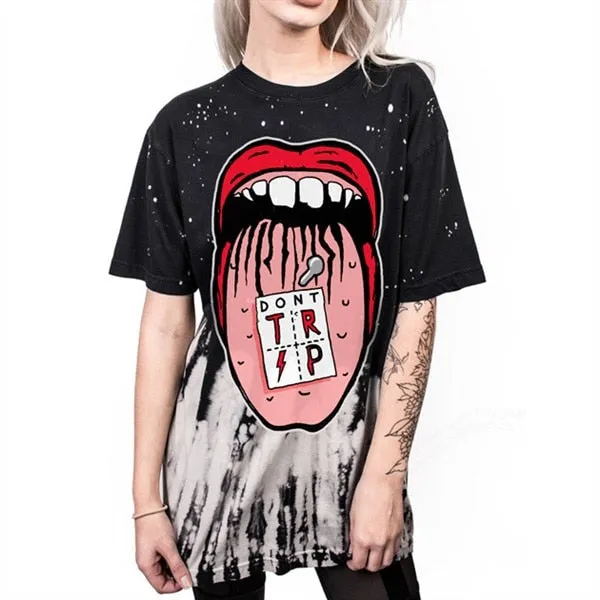 Punk Rock Skull Printed Tees v1