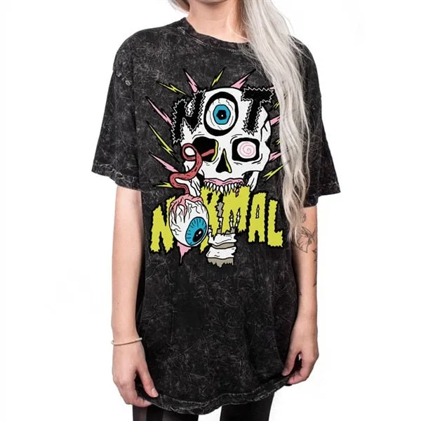 Punk Rock Skull Printed Tees v1