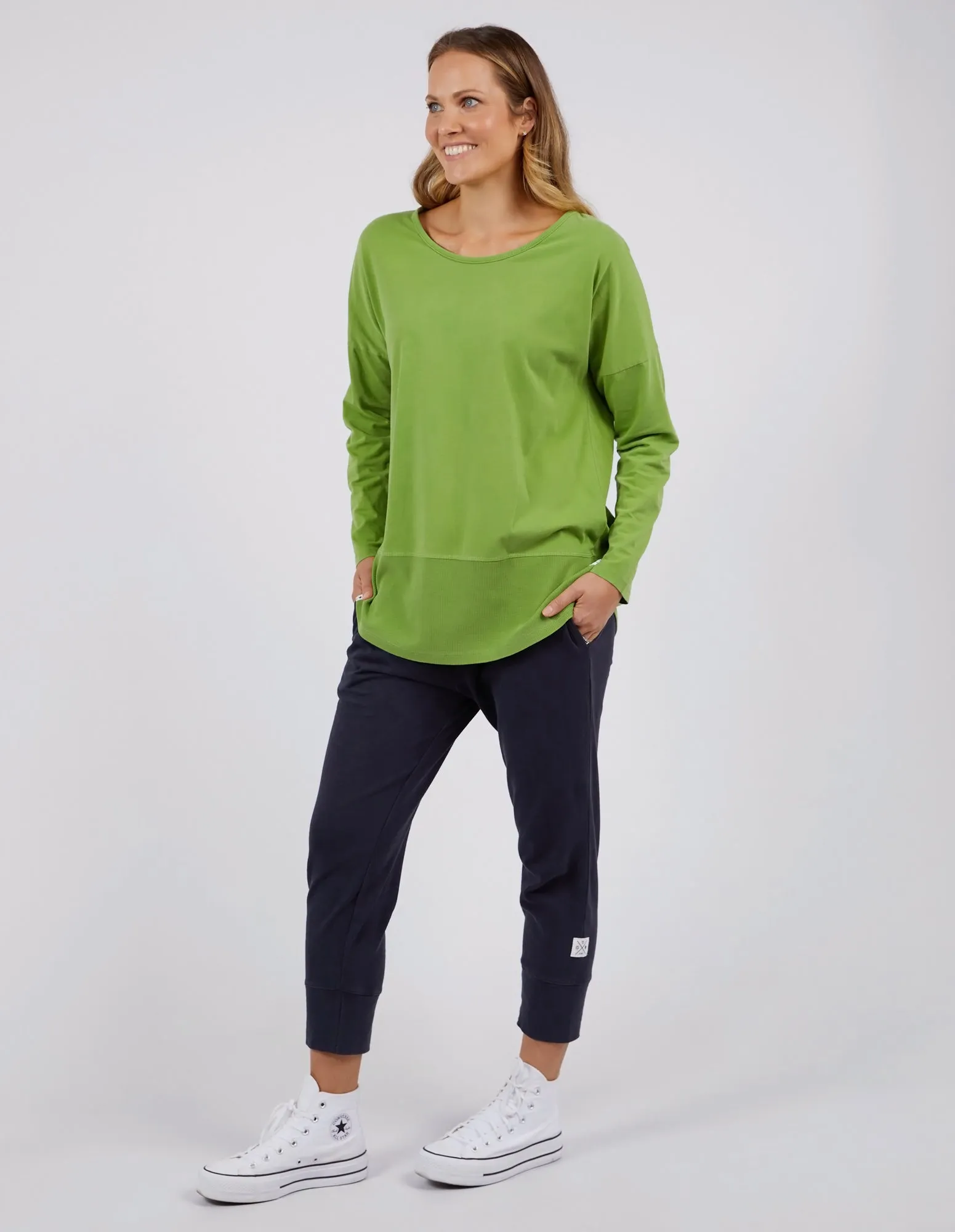 Rib Long Sleeve Jungle Green