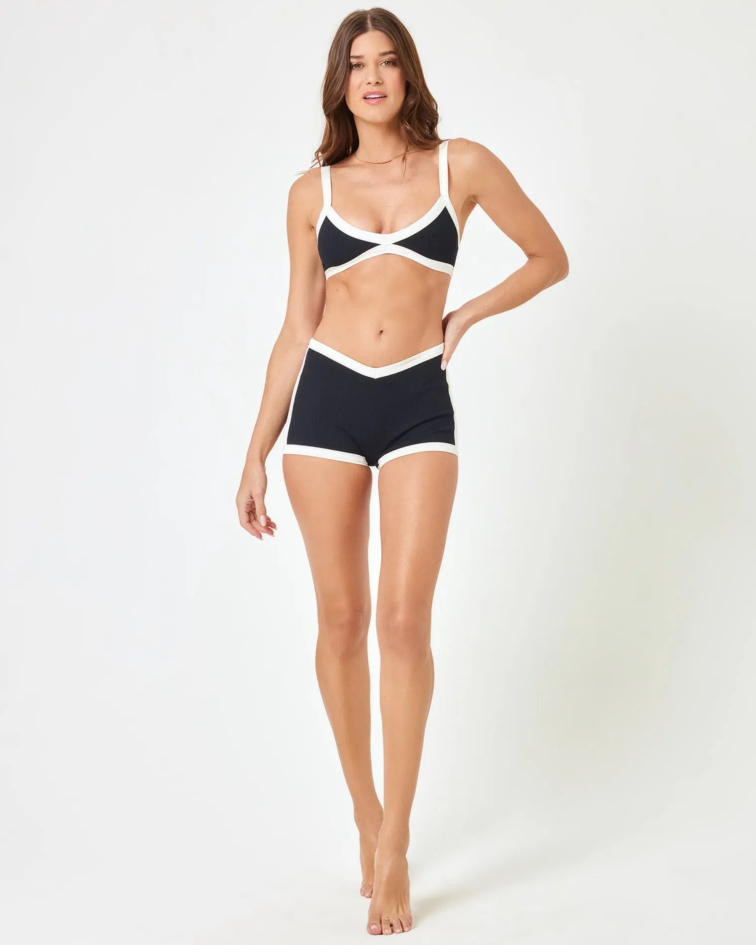 Sailor Bikini Bottom - Black-Cream