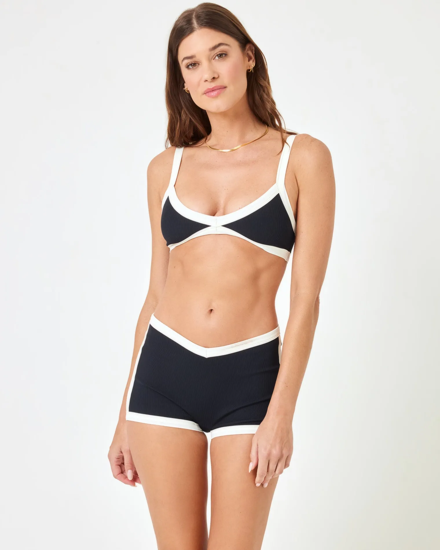 Sailor Bikini Bottom - Black-Cream