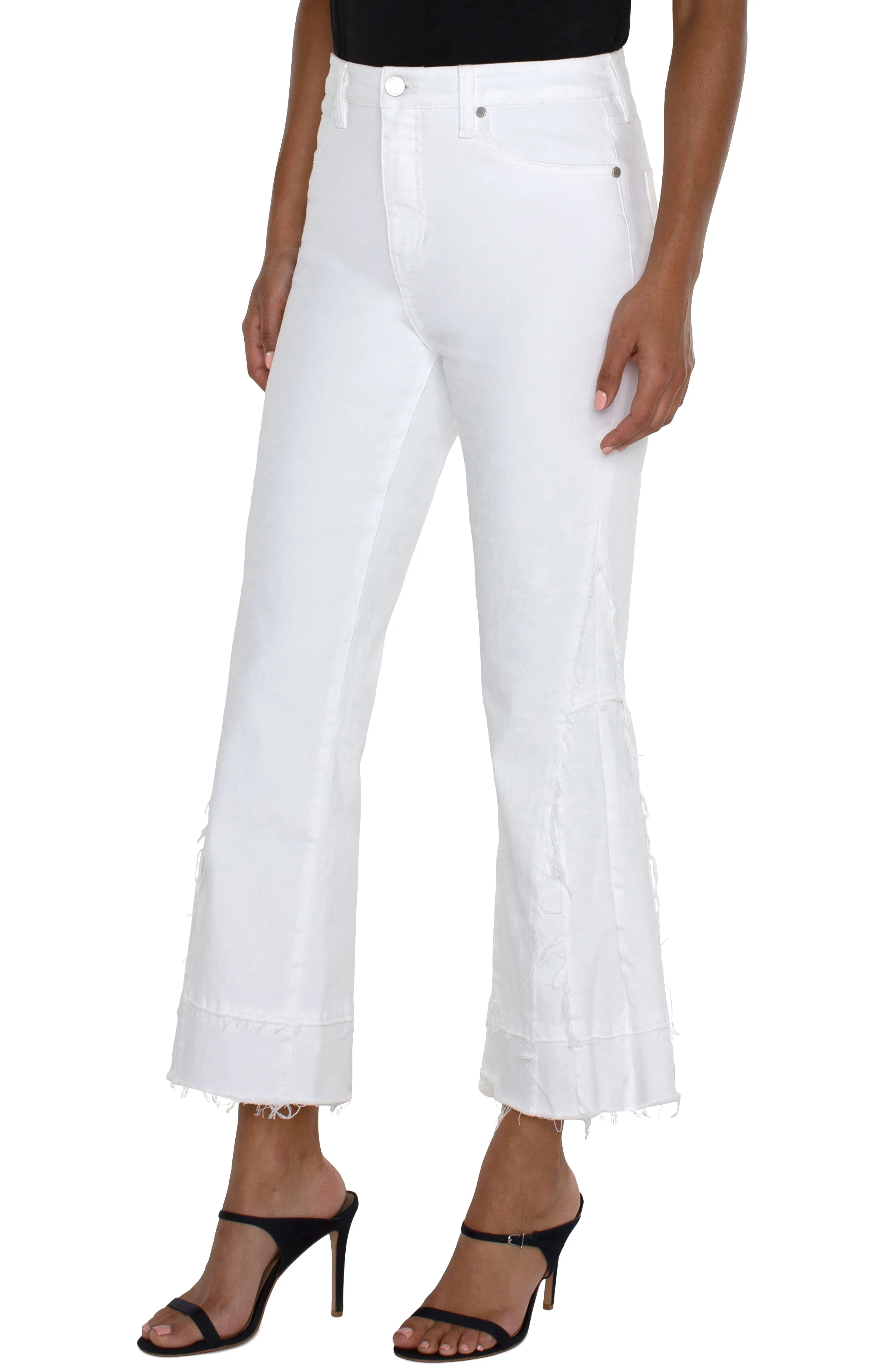 *SALE* LIVERPOOL HANNAH CROP FLARE - WHITE - LM7939QPW105