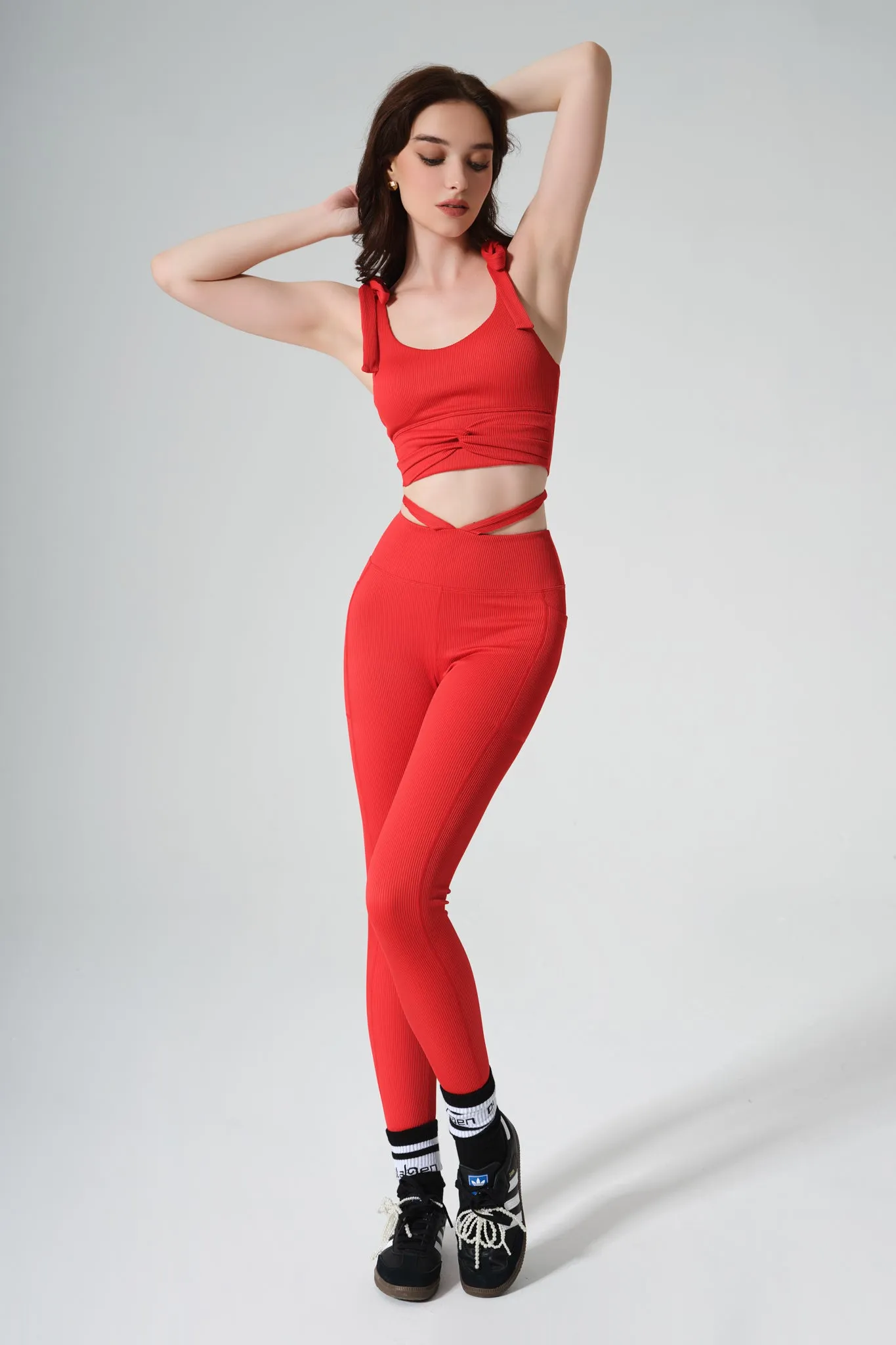 Selah High Waist Leggings - Savvy Red