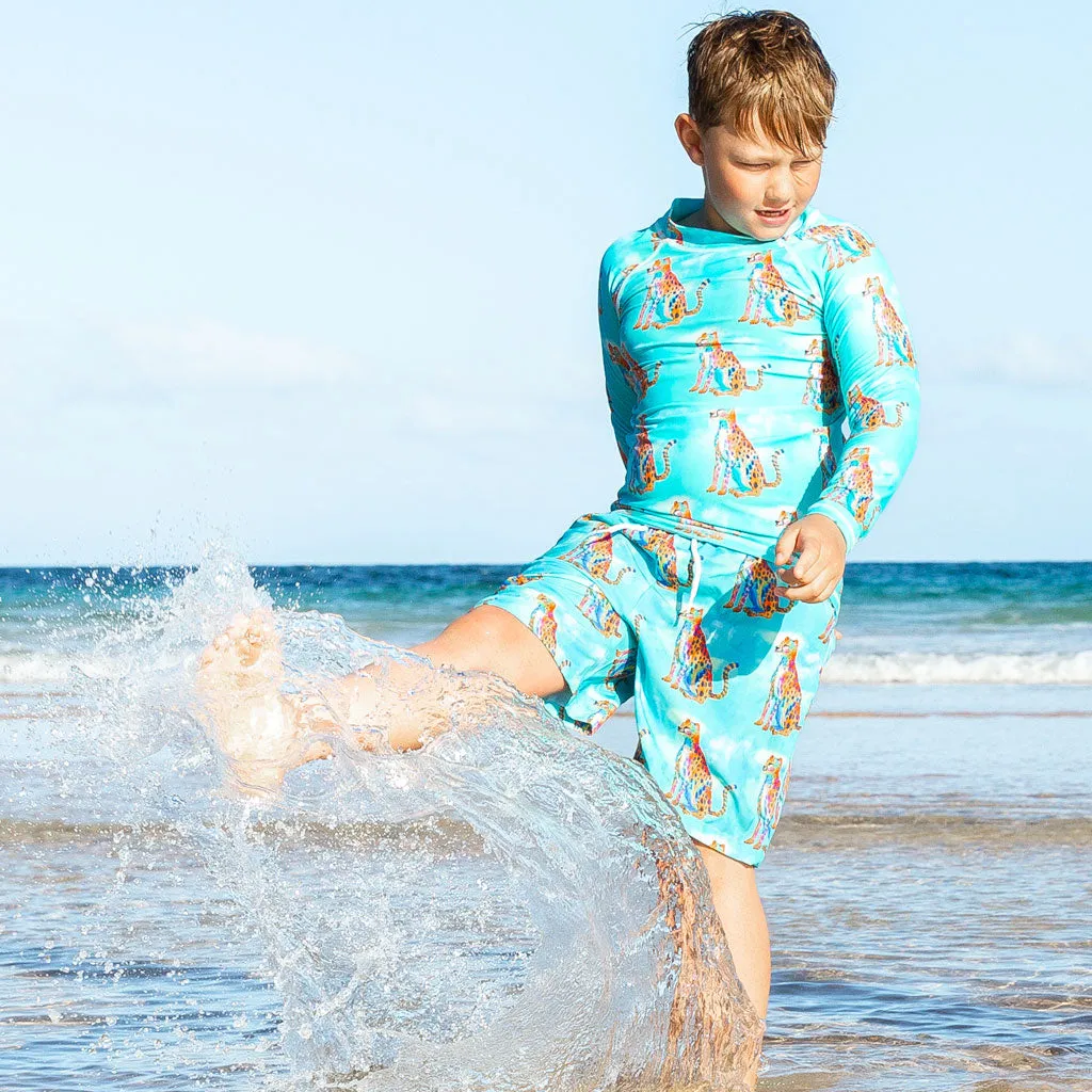 Shimmering Cheetah Kids' Boardshorts