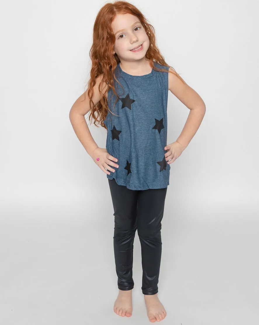 Stars Black Blue Tank