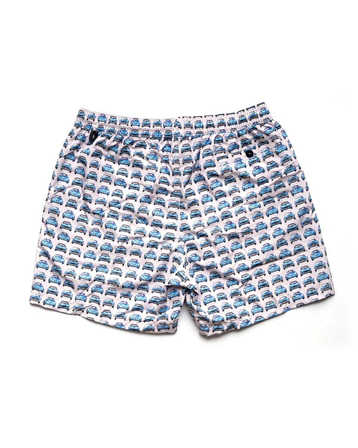 VINTAGE RACE - Men's Swim Shorts - Bright Grey/Sky Blue